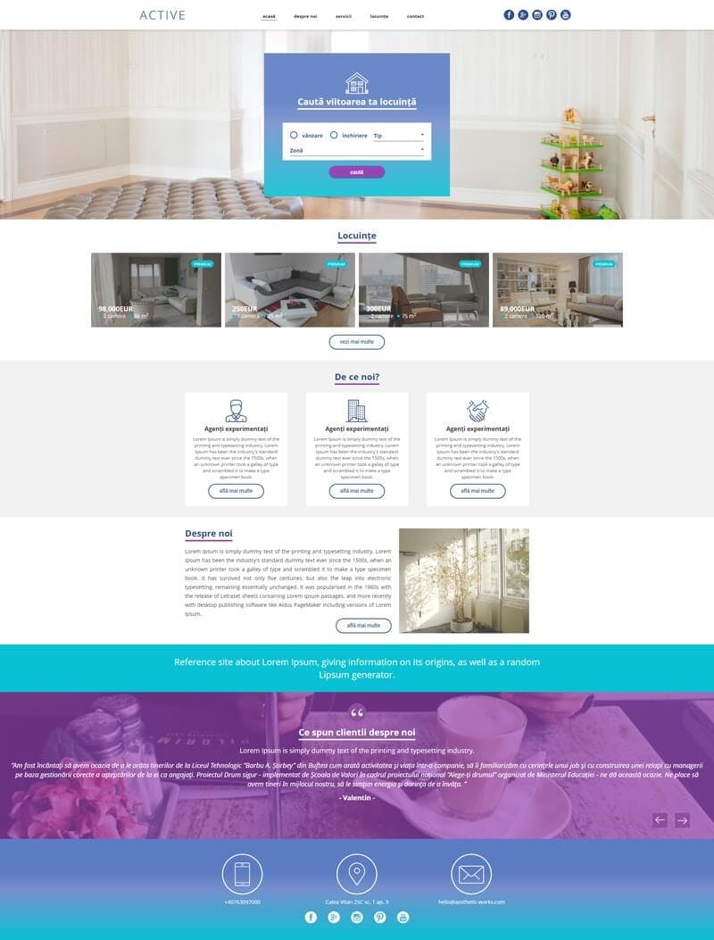 Urbans is the second template created for Vaunt clients.